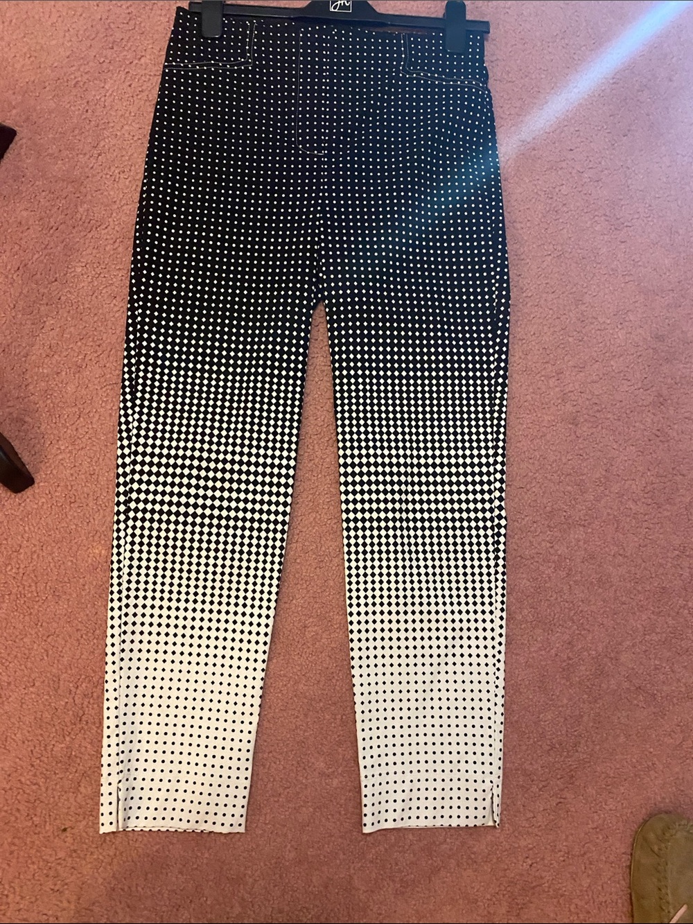 Joseph Ribkoff Black and White Gradient Dot Cropped Pants